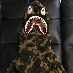 A Bathing Ape Bape Shark Zip Up Hoody
